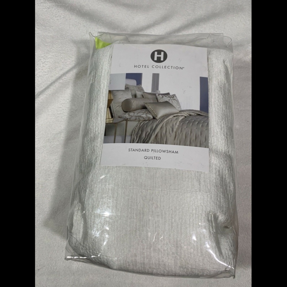 NIB Hotel Collection Fresco Sage Quilted (1) Standard Sham Pillow Case